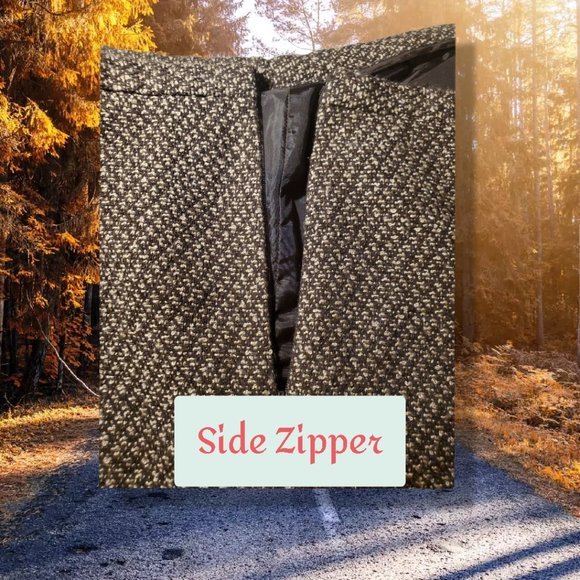 Lane Bryant brown & cream wool skirt, size 24 - Picture 3 of 5